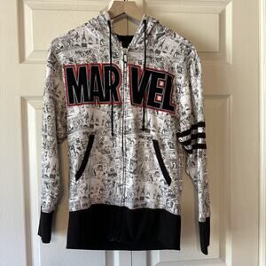 NWOT - Marvel Superhero Comics Graphic Zip Up Hoodie w/Pockets - Adult Size XS